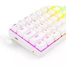 Teclado Mecanico Redragon Dragonborn K630 White Rgb 60 Red