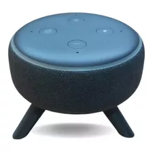 Suporte Pezinho Para Alexa Echo Dot De Mesa Ou Bancada Cor Preto