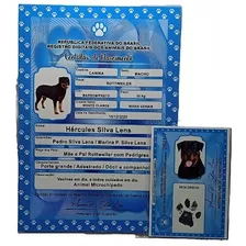 Certidão De Nascimento + Rg Pet Todos Pets Plastificado 