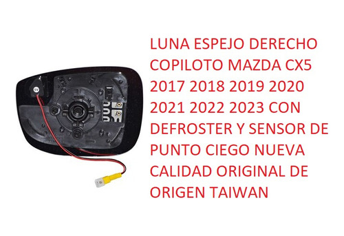 Luna Espejo Derecho Mazda Cx-9 2019 2020 C/sensor/p/ciego Foto 2