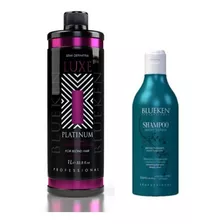 Escova Semidefinitiva Luxe Blueken Platinum 1l +shampoo500ml