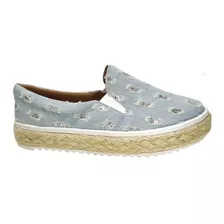 Slip On Tenis Feminino Casual Moda Blogueira Jeans Glitter 