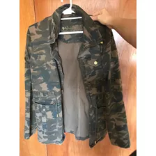 47 Street Campera Blazer Camuflado Verde Militar Mujer M