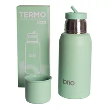 Termo Acero Inox 750 Ml Brio Con Pico Cebador Color Verde Claro