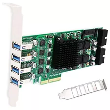 4 Canales 8 Puertos Pci Express Superspeed Usb 3 0 Tarj...