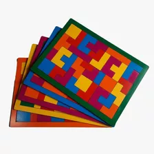 Quebra Cabeça Tetris Brinquedo Educativo Pedagogico 29x21cm