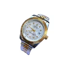 Reloj Date Just Tipo Rolex Con Bisel Estriado