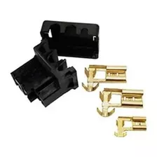 Conector Plug Alternador 3 Vias Com Terminais Gol Santana Fo