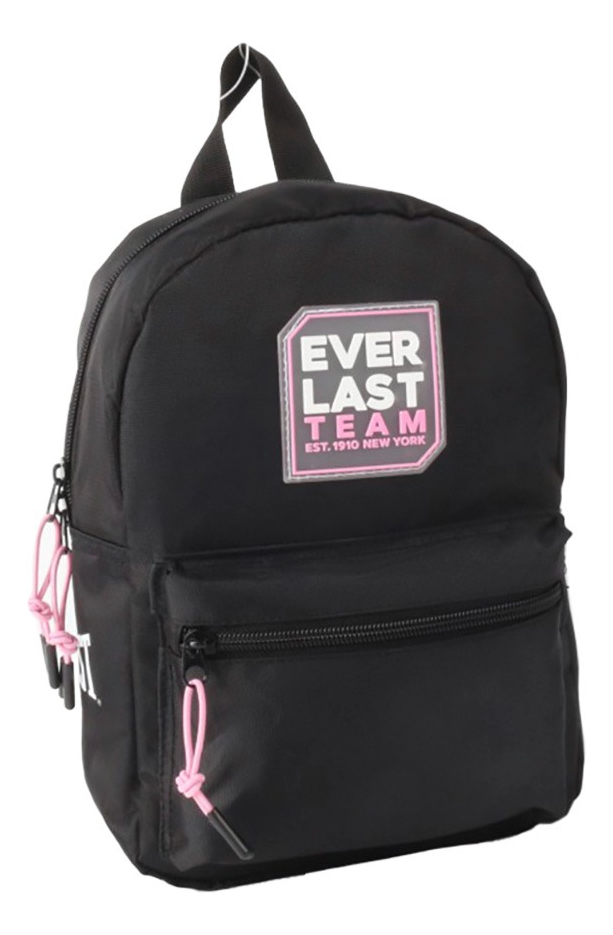Mochila Everlast Compacta Para Trabajo Estudio Diseño Actual Negro Liso