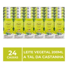 24 Caixas De 200ml De Leite Vegetal, A Tal Da Castanha.