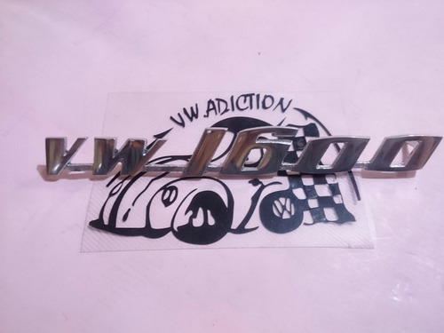 Emblema Letrero Vw 1600 Vocho Tapa Motor Metal Aluminio Vw Foto 5