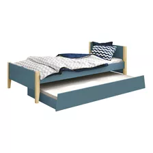 Cama Solt C/ Auxiliar Simba Azul Fosco/natural - Moveisaqui