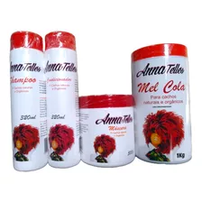 Kit Completo Mel Cola 1kg Definidor Cachos Adulto E Crianças