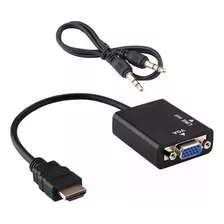 Adaptador Conversor Hdmi Cabo Para Vga Com Saída P2 Áudio