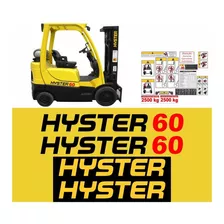 Kit Adesivo Empilhadeira Hyster 60 Completo + Etiquetas Mk