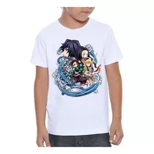 Camiseta Infantil Demon Slayer Kimetsu No Yaiba Anime #04