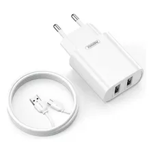 Kit Carregador Usb Duplo Remax C/cabo Usb-c Type-c