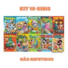 Kit Com 10 Gibis Turma Da Mônica Não Repetidos