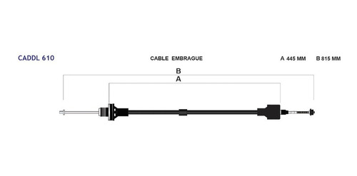 Cable Clutch Embrague Chevrolet Chevy 1997-2012 Reforzado Foto 2