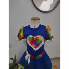 Vestido Infantil São João Poliéster Meninas Médio