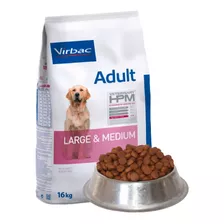 Alimento Virbac Veterinary Hpm Large & Medium Para Perro Adulto De Raza Mediana Y Grande Sabor Mix En Bolsa De 16kg
