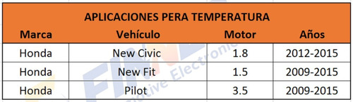 Pera Temperatura Honda New Civic New Fit Pilot Foto 6