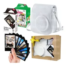 Kit Bolsa Instax Mini Branca Presente + 20 Fotos + Colorido