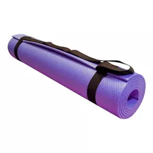 Tapete Yoga Mat Com Alça 170x60cm Lilas 5mm Evamax