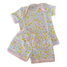 Pijama Curto Infantil ( Bebê ) Menina 100% Algodão