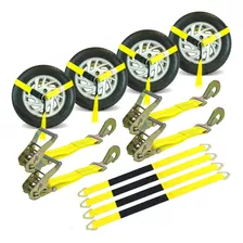 Vulcan Kit De Amarre Para Automovil Economico Con 4 Correas 