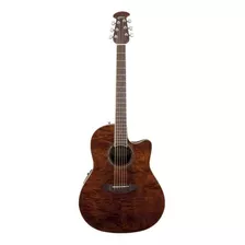 Guitarra Electroacústica Ovation Celebrity Standard Cs24p Para Diestros Dark Nutmeg Ovangkol Cremoso