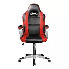 Silla De Escritorio Trust Gxt 705 Ryon Gamer Ergonómica Negra Y Roja Con Tapizado De Cuero Sintético