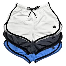 Kit 3 Short Feminino Academia Esportiva Treino Verão Praia