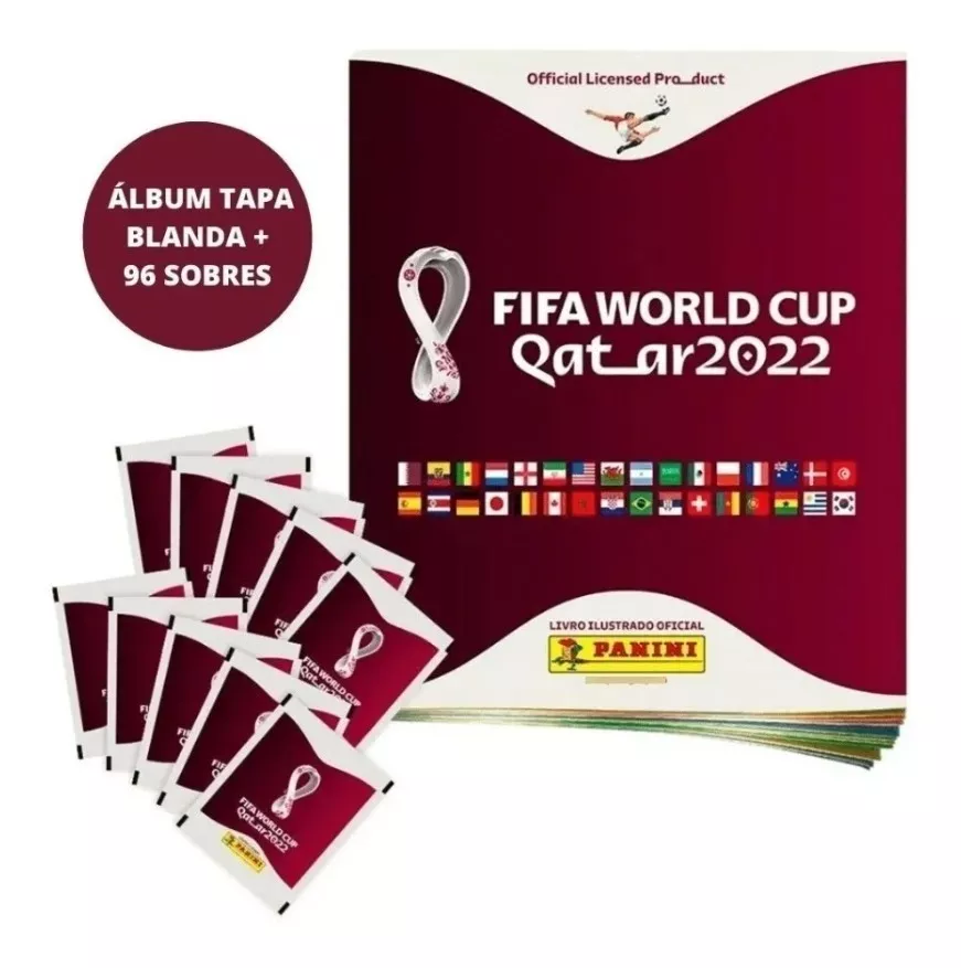 Álbum Tapa Blanda Fifa World Cup Qatar 2022 + 96 Sobres