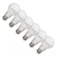 Kit 6 Lâmpadas Led 9w Bulbo Soquete E27 Bivolt Branco Frio