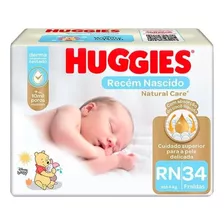 Fralda Descartável Infantil Huggies Natural Care Rn