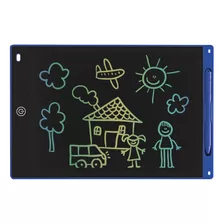 Pizarra Mágica Multicolor Lcd 12 Pulgadas Dibujo Escritura Color Azul