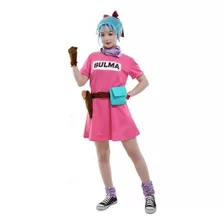 Vestido Cosplay Bulma Anime Dragon Ball