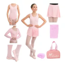 Kit Completo Ballet Balé Infantil 7 Peças Com Bolsa Inverno