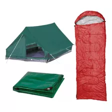 Combo Kit Para Camping: Lona + Carpa + Sobre De Dormir