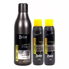 Detra Hair Kit Lumina Black Platinum 3 Passos