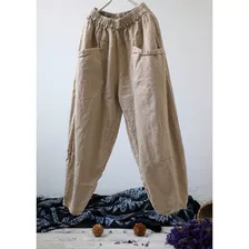 Calças Femininas De Linho Harem Pants