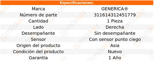 1- Luna Derecha 6 2014/2018 Genrica Foto 2