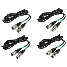 Cable Para Micrófono: (4) Chauvet 25 Foot Male To Female 3 P
