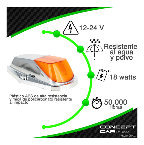 Plafon Zepelin Led Cob Ambar Estrobo Ford Pick Up 12-24v Foto 5