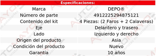 Kit Faros Y Calaveras Depo 206 Peugeot 2003 Foto 4