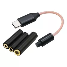 3 En 1, Adaptador De Conector Para Auriculares Portátil,