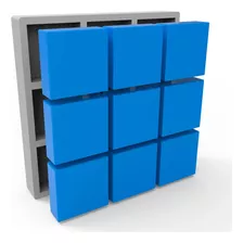 Forma De Silicone Quadrada 9 Cavidades Quadradas