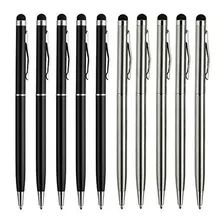 Stylus Pen, Urophylla 10pcs Universal 2 En 1 Boligrafo Capac