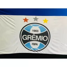 Bandeira Grêmio Tecido Preta E Branca 1,70x1,30 Mts